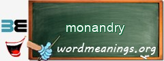 WordMeaning blackboard for monandry